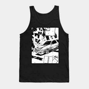 Initial D AE86 Japanese Drift Racer Drifting Car Anime Manga JDM Tank Top